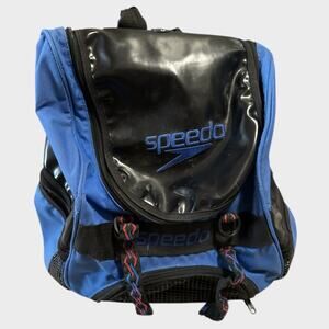 Speedo Large Blue Backpack Dive Bag Swim Bag Sports Tribal Straps